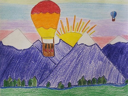 How To Draw A Hot Air Balloon With A Puppy - #stayhome and draw